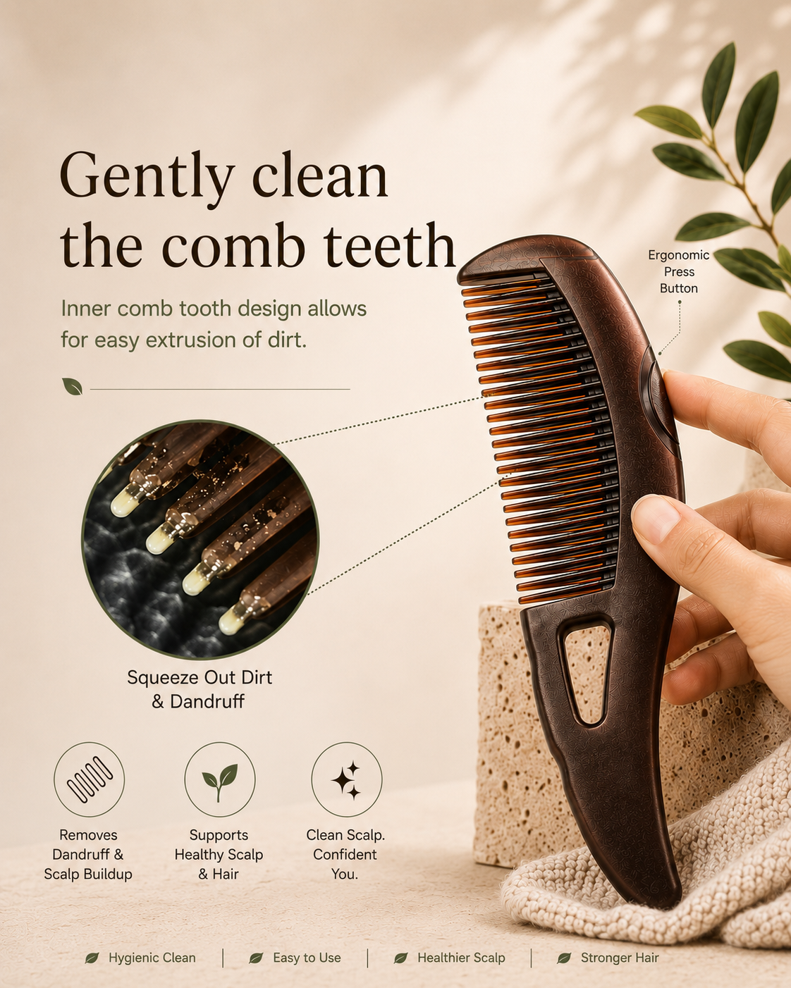 Brinsel Dandruff Removal Comb – Scalp & Hair Care